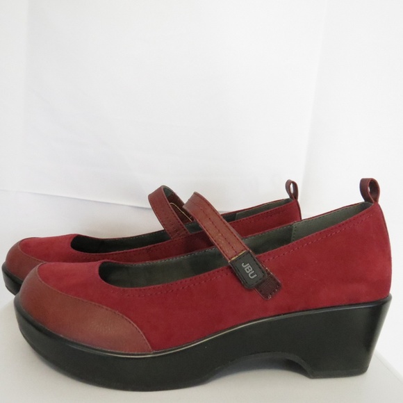 JBU Shoes - JBU Women's 10M Tokyo Mary Janes Red Suede Leather